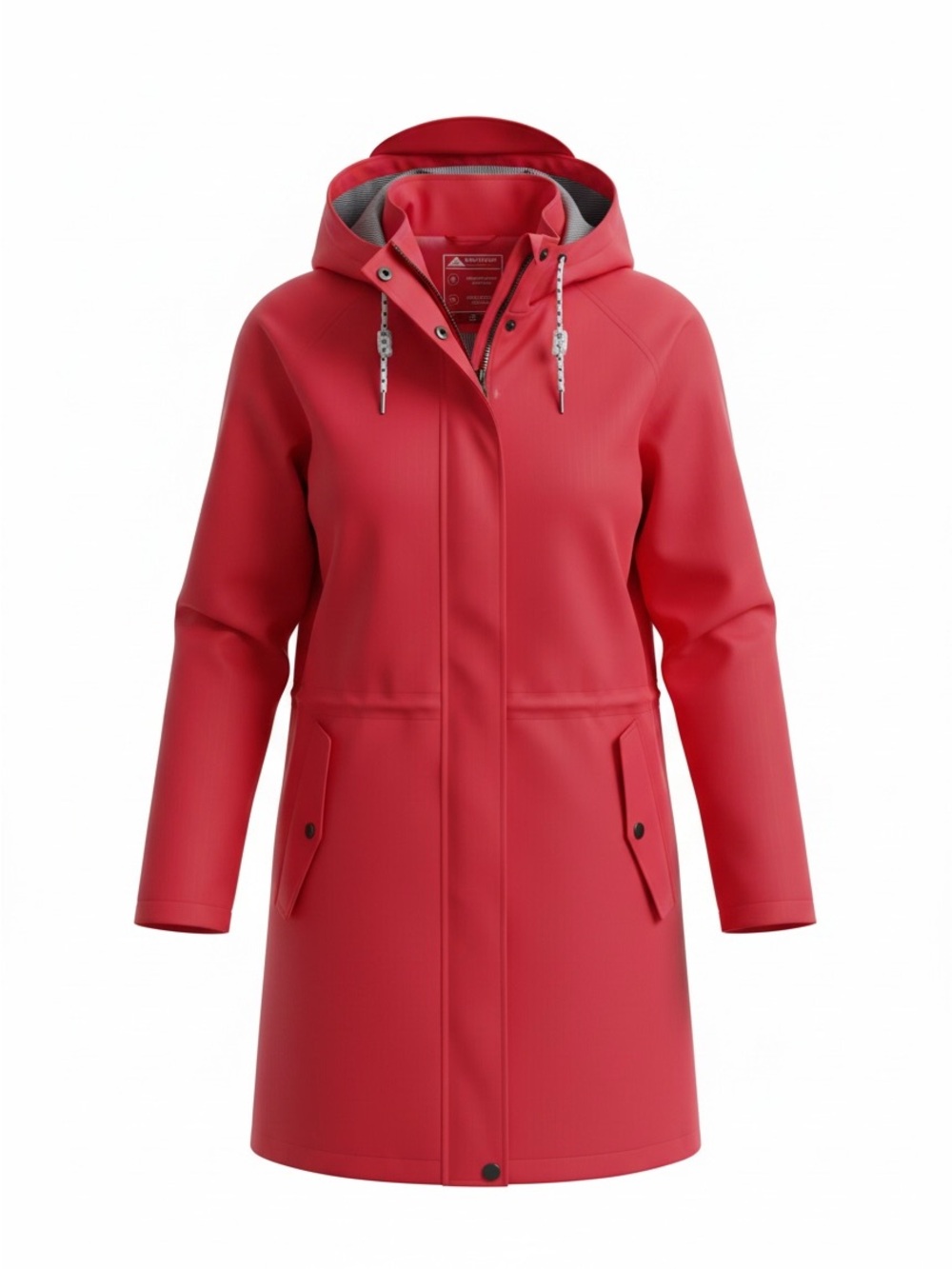 NWT Atlaslave Women’s Hooded Red Raincoat Coat Sz 16